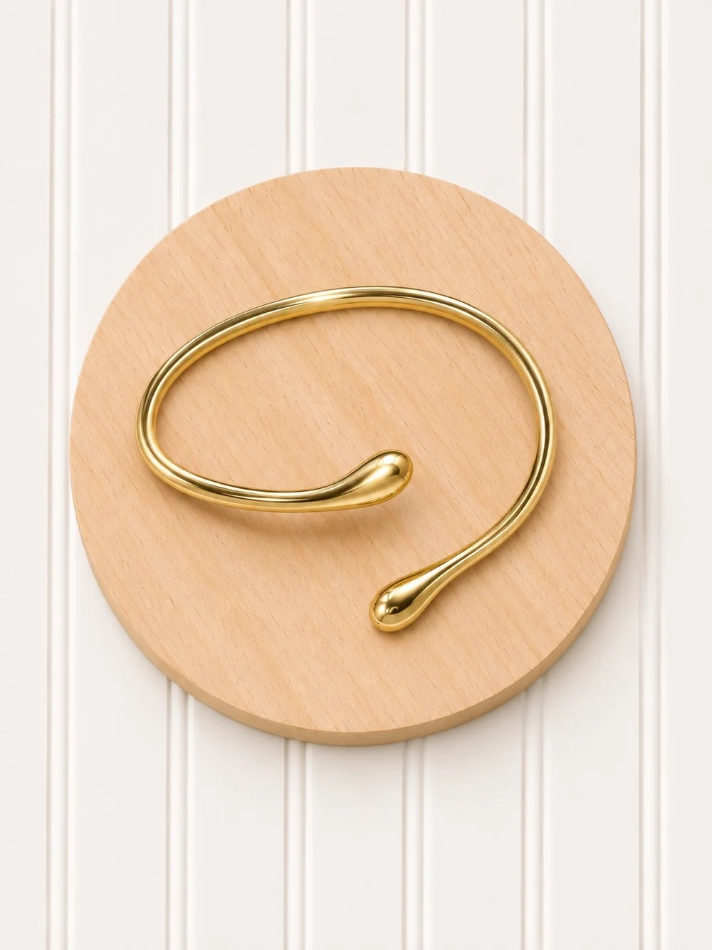 Golden Sculptural Accent Bracelet